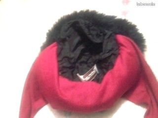 Bonnet chapka femme neuf rouge et noir (image 6)