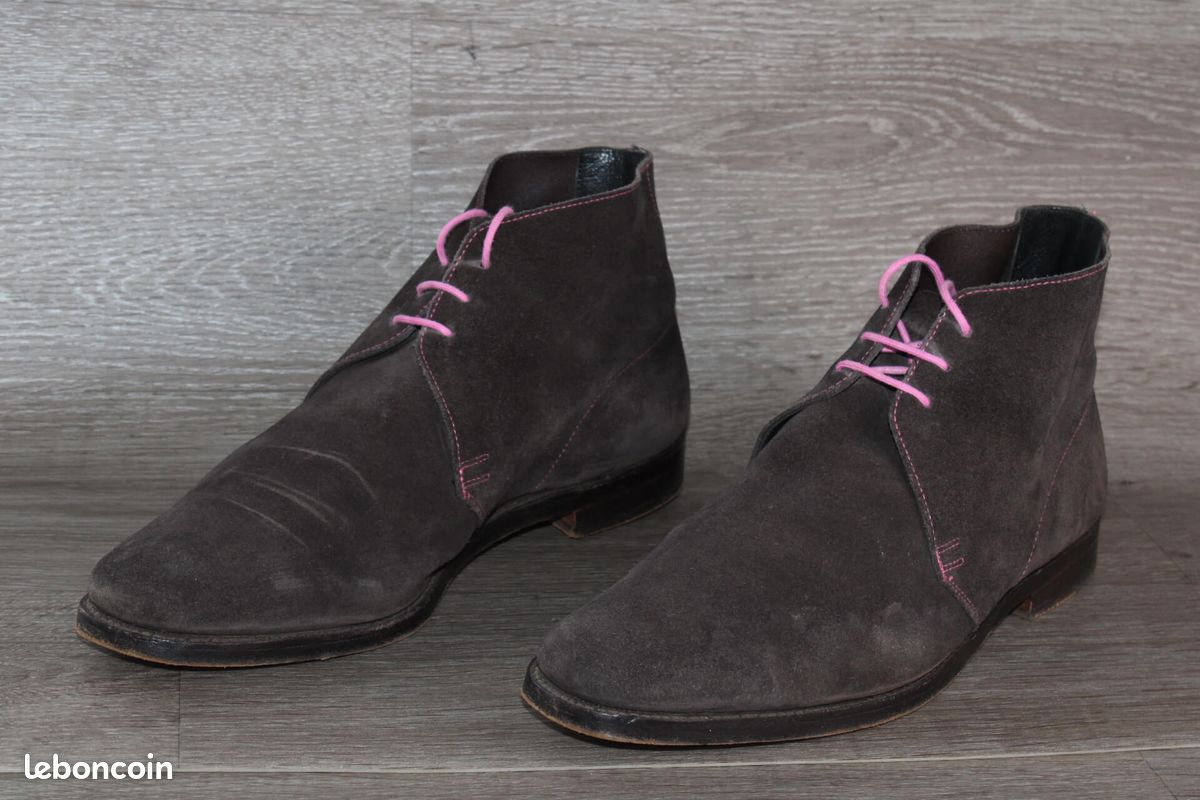 Bottines Chukka Crockett and Jones - Pointure 43,5 Cuir Velours Bon État (image 6)