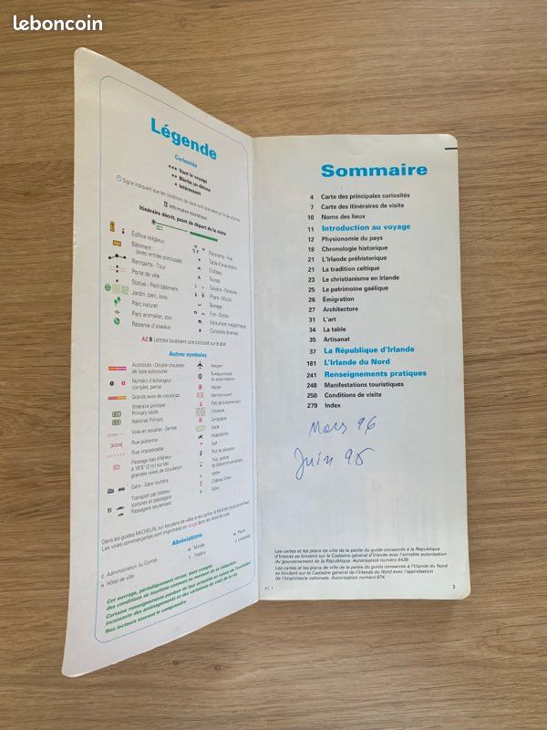 1ère édition du Guide Michelin « Irlande » 1996 (image 3)