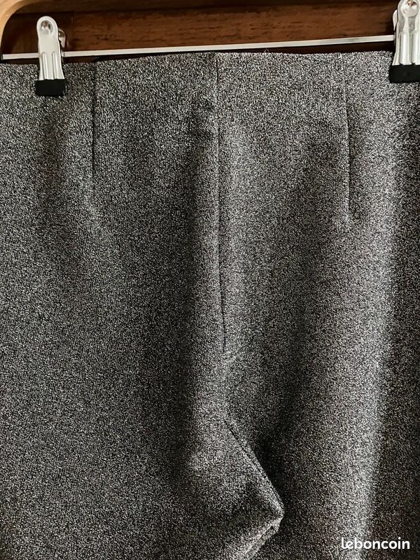 Pantalon cigarette argenté Divided H&M T38 (image 2)