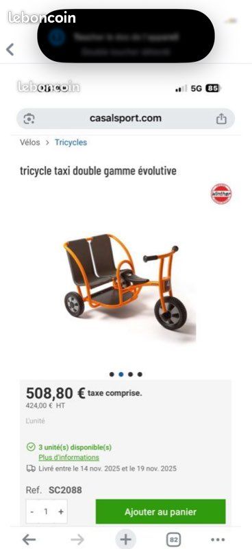Velo tricycle taxi (image 4)