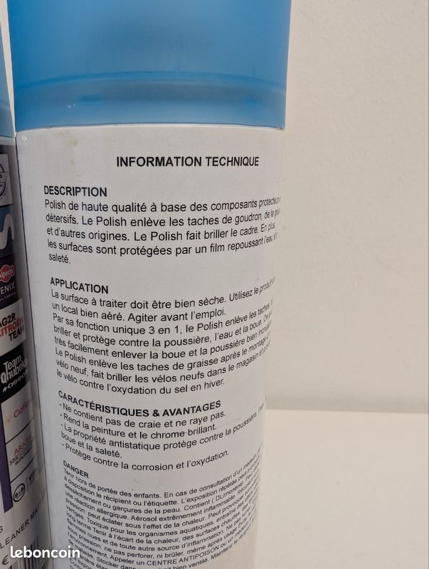Giant 2 bombes nettoyant pour vélo cabon cleaner + polish (image 4)