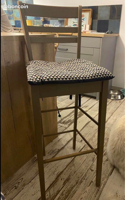 Chaise de bar bois (image 2)