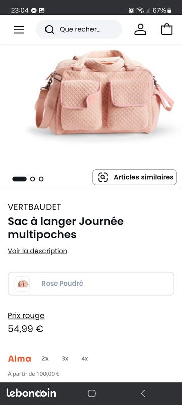 Peluche Sac Langer Vertbaudet Doudou Plat Panda Lange Coton Blanc