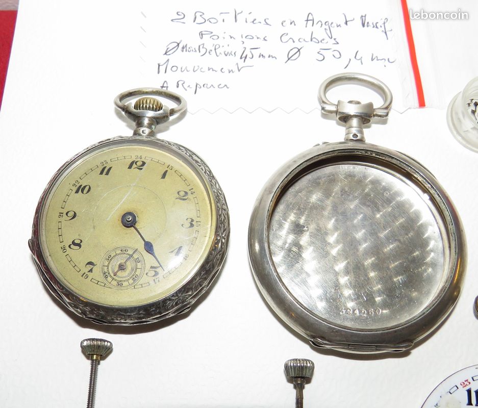 Lot De 6 Mouvements Montres Anciennes - Mécanique Manuel, à Gousset/poche, Origine Suisse, Occasion