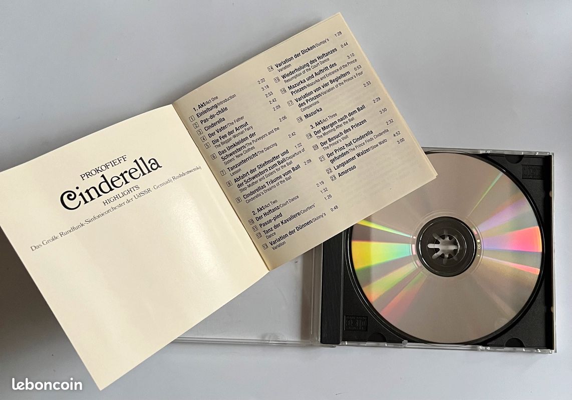 Cd de musique : BALLETT-FESTIVAL MELODIA PROKOFIEFF CINDERELLA HIGHLIGHTS (image 4)