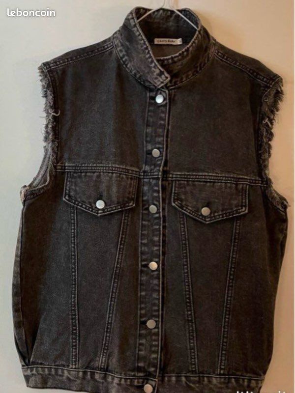 Veste Jean Noir Délavée - Allison (image 1)
