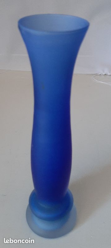 2 petits vases bleus cobalt en verre (image 3)