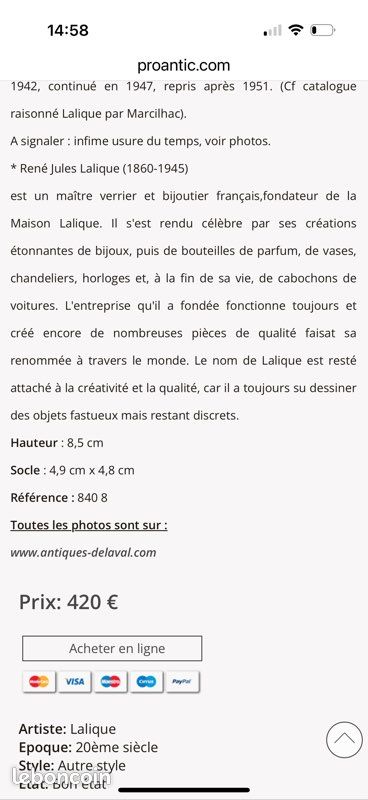 Statuette jeune fille Lalique (image 6)