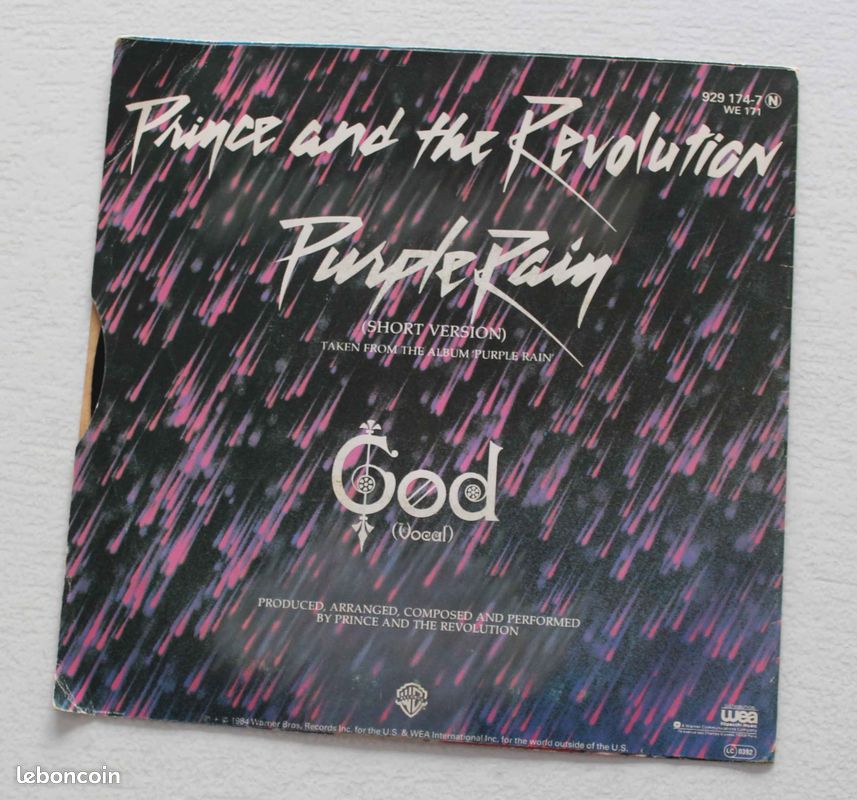 Prince and the Revolution , purple rain / god , 45 tours (image 2)