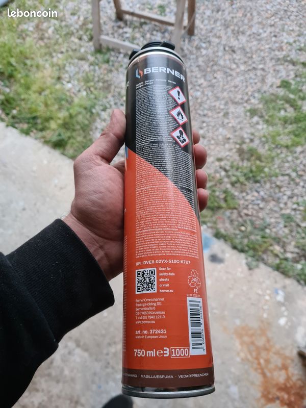 Mousse PU universelle pistolable expansive berner (image 7)