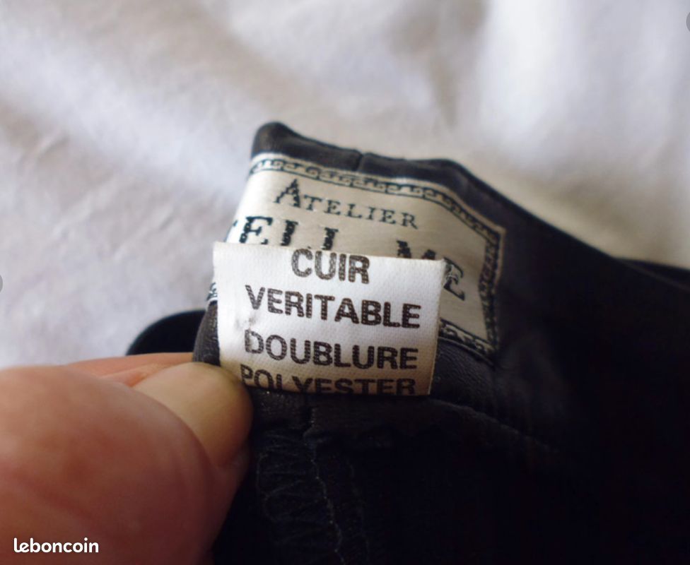 Pantalon cuir Taille 1 Atelier Tell Me Paris (image 5)