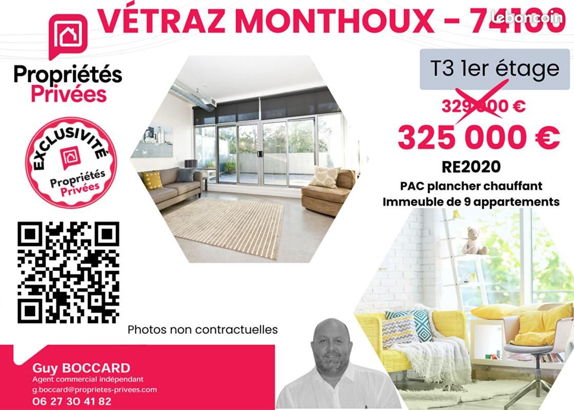 Appartement 3 pièces 65 m² · à Vétraz-Monthoux · 65 m² · 325 000 €
