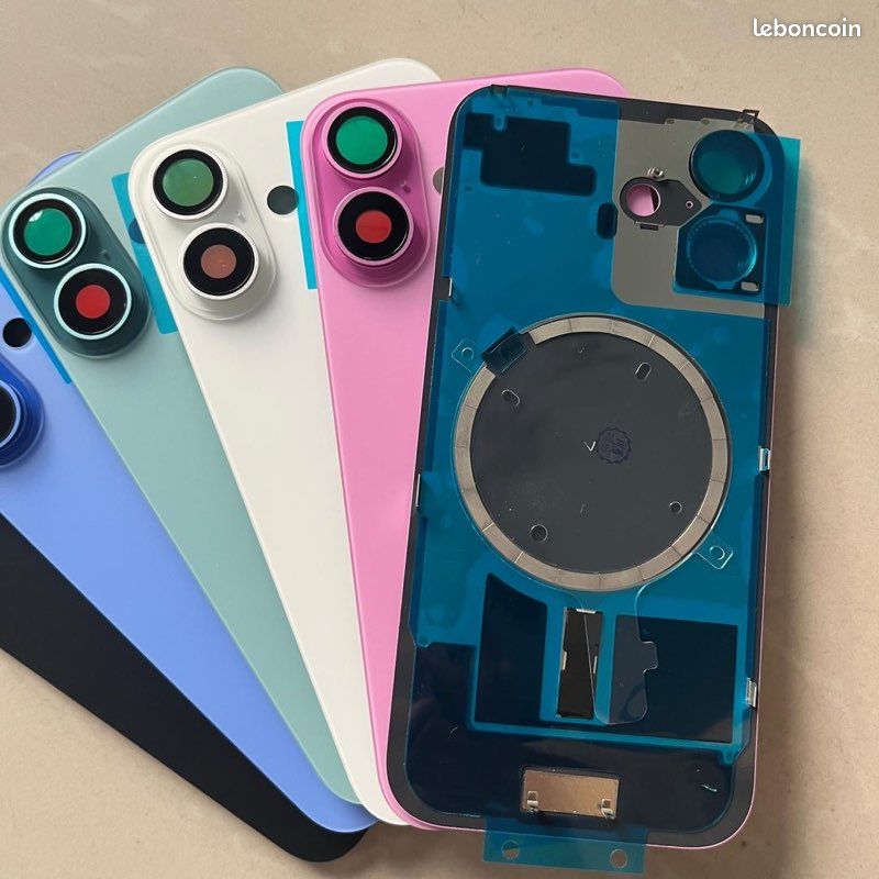 Vitre Arrière Pour IPhone 16 Bleue Avec Support Et NFC - Neuf, Compatible Apple, Marque Globalstock