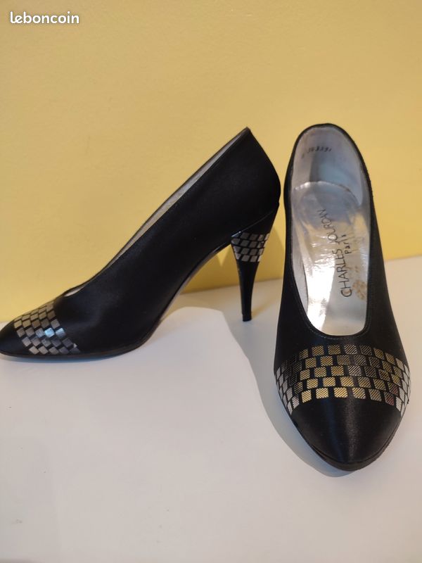 Escarpins Charles Jourdan Noirs - Taille US 5.5 - Occasion