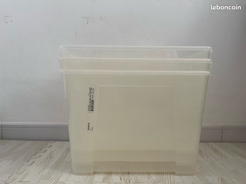 4 Boîte IKEA avec couvercle, transparent, 39×28×28 cm/22 | (image 1)