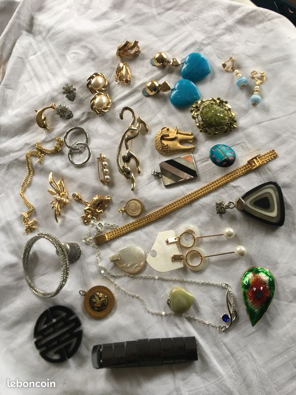 Ancien Bijou Broche Cœur Vintage – Peut Aussi Servir De Bague, Collier Ou Boucle D'oreille