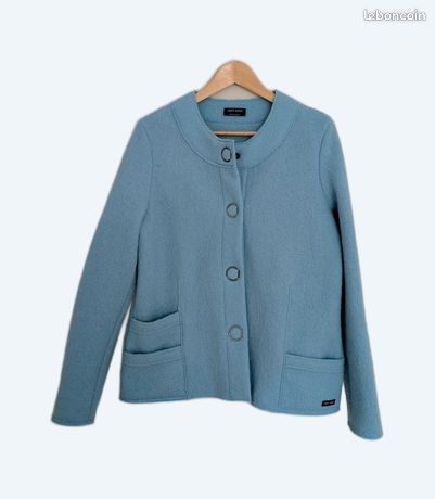 Pull Gilet Vintage Saint James 100% Laine Jaune - Taille 5 (XL 44/46) - Fabriqué En France