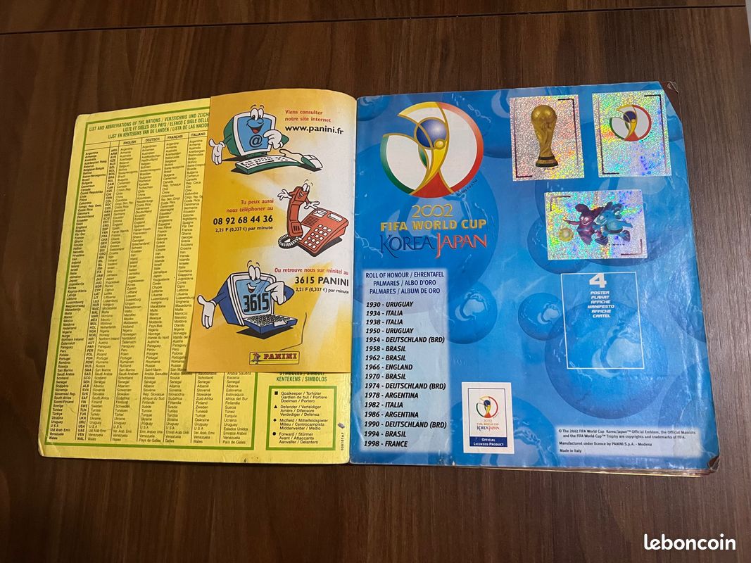 Album Autocollant Coupe Du Monde 2002 Panini - Version UK - 35% Complet - Collection