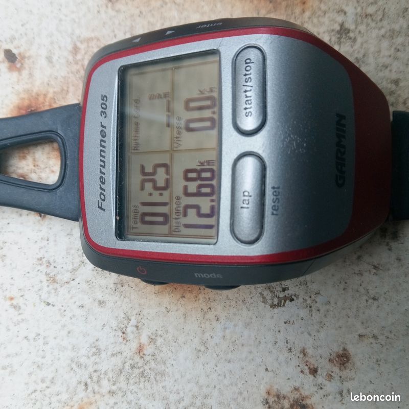 Montre GPS Garmin Forerunner 305 Avec Cardio, Pour Running, Vélo, Marche, état Correct