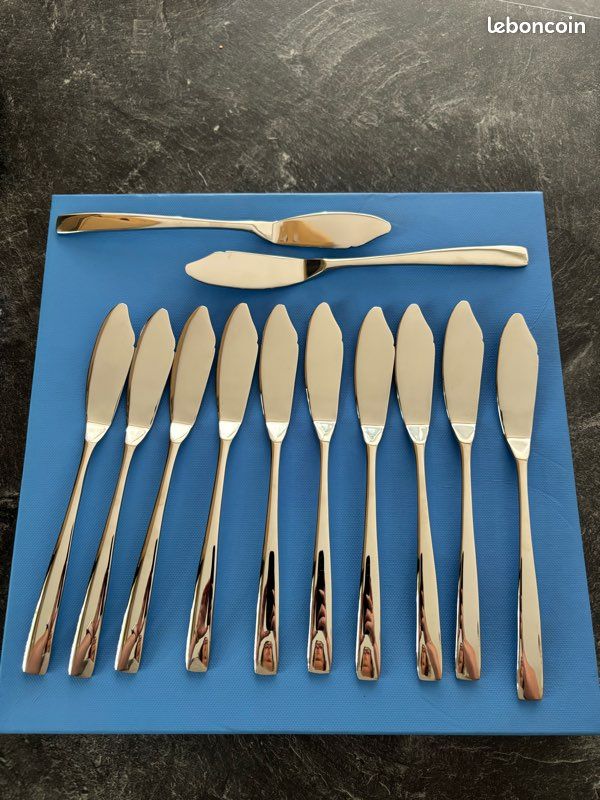 CHABANNE 12 Fourchettes de table + 12 à poisson INOX modèle