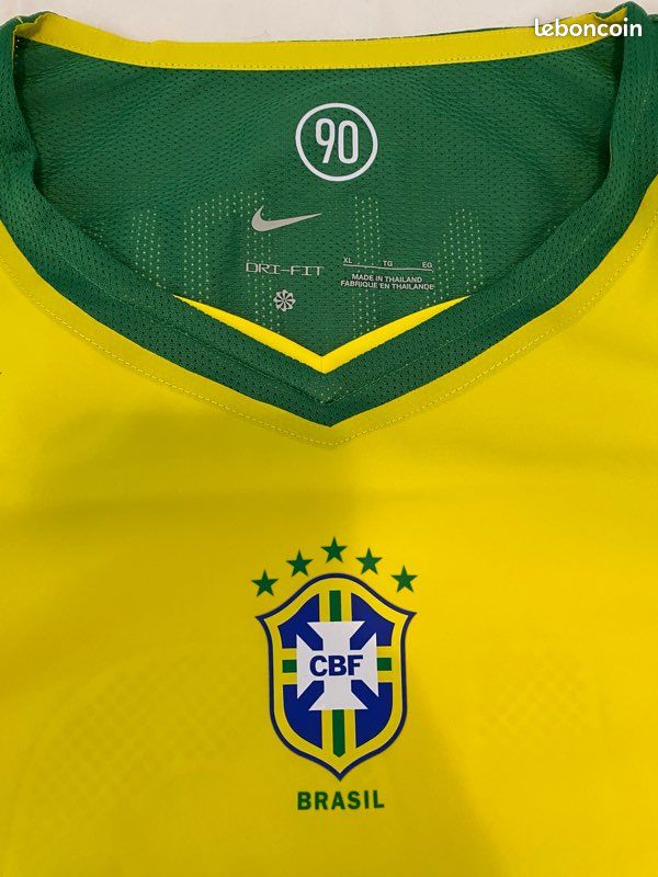 Maillot de Football Nike T90 Reissue 2004 Bresil Ronaldinho 10 XL