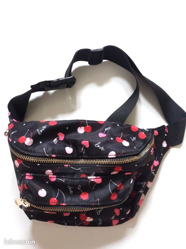 Sac banane noir Claire's cerises Accessoires Bagagerie