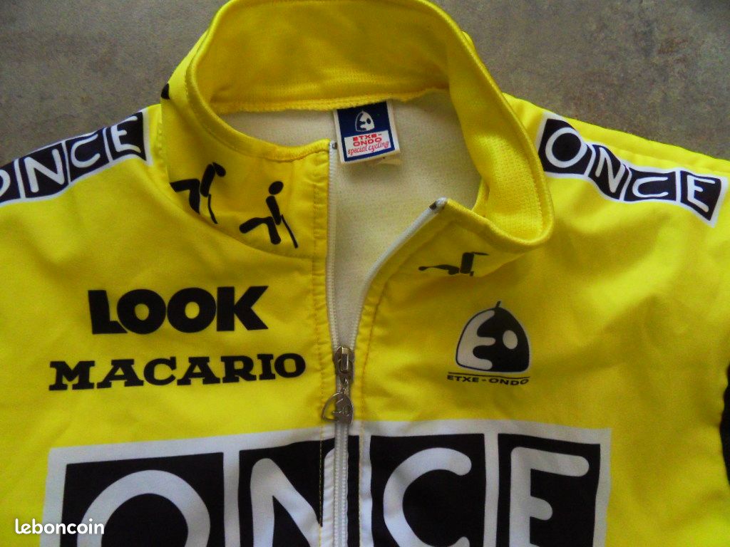 VINTAGE 80s Maillot Made in Italy Nylon Lycra Bleu Blanc Vélo Cyclisme