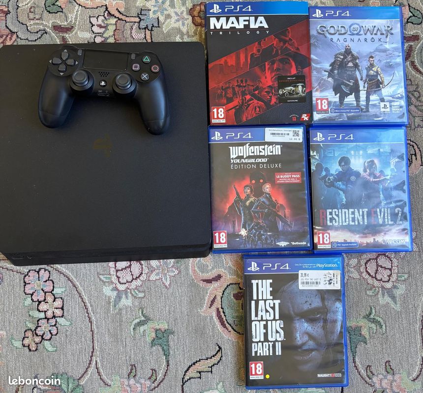 Playstation 4 avec jeux vidéo et console (image 1)