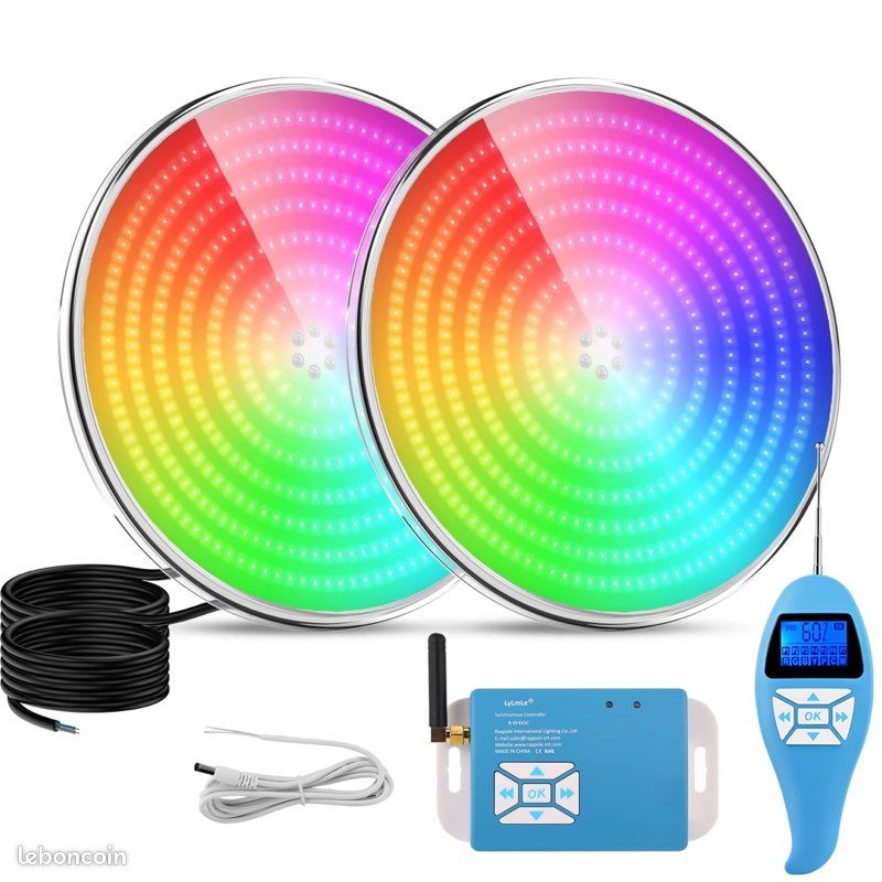 KWODE PAR56 LED Piscine 54W RGB - Lampe Étanche Avec Télécommande, Éclairage Piscine Coloré 12V