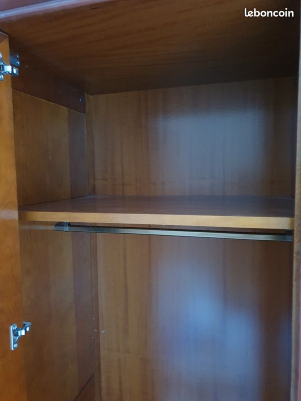 Armoire penderie Louis Philippe en merisier (image 5)