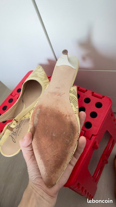 Chaussures à talons pointu beige - JB Martins - T 38.5 (image 7)