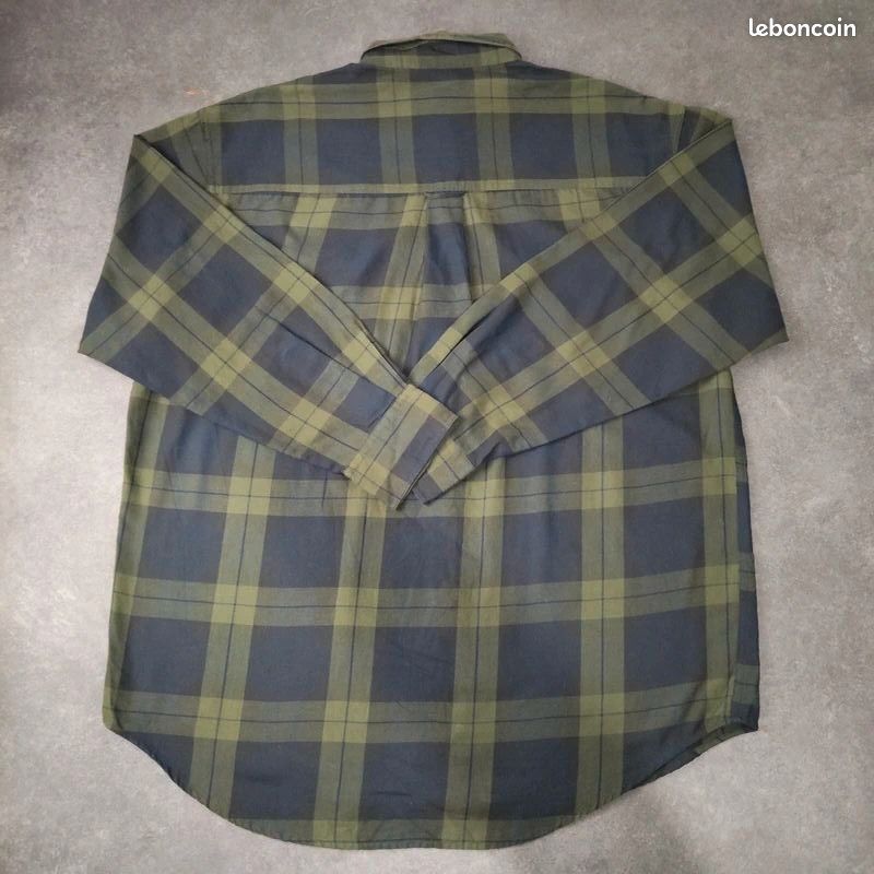CHAPS Hommes Bleu et Blanc Carreaux Chemise M