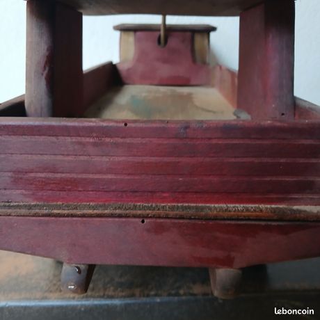 DEJOU  TRACTEUR PORTEUR EN BOIS NATUREL (L 55 cm) ANNÉES 60 EUR 110,00 - FR