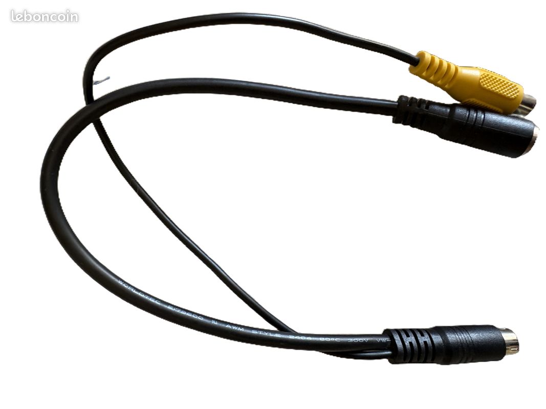 CableMarkt Câble Adaptateur RCA Femelle Vers MiniDIN4 Mâle - Conversion Vidéo Composite Vers S-VHS