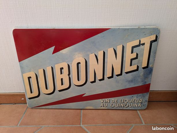 Plaque métal publicitaire 30 X 40 cm plate : Quinquina Dubonnet