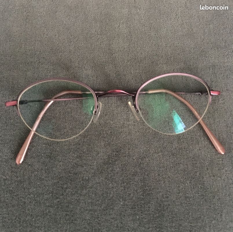Monture De Lunettes Vintage Femme – Forme œil De Chat – Dorée – Taille 56 – Occasion Bon état