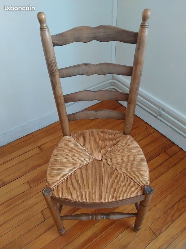 Chaises empaillés bois (image 1)