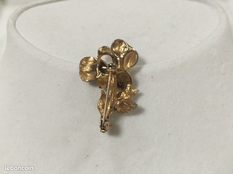 Jolie Broche Vintage Dorée - Longueur 2,8 Cm, état Neuf (sans Emballage), Origine France
