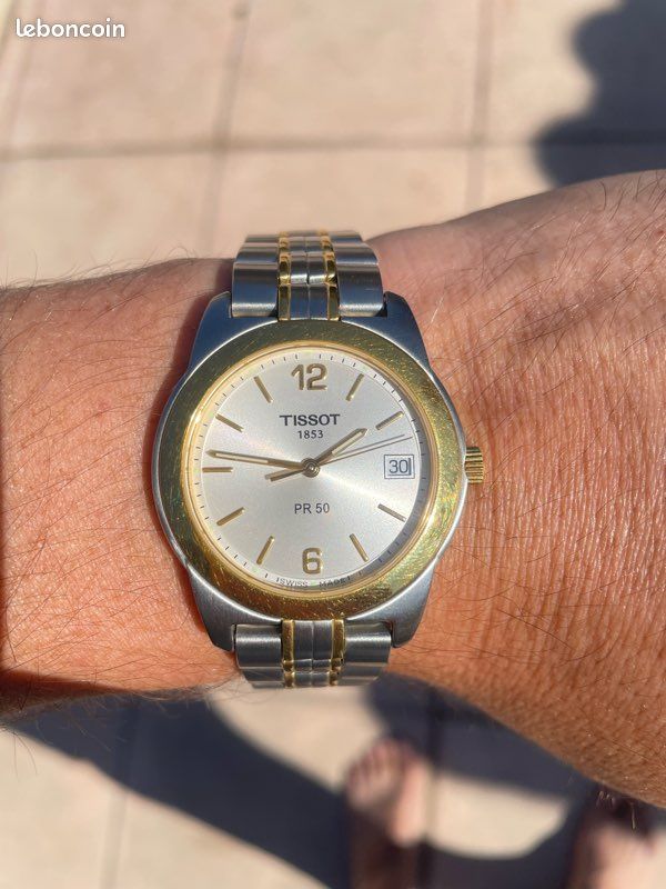 Montre Tissot PR50 Homme Quartz - Fond Doré - Réf. F1047 - Occasion