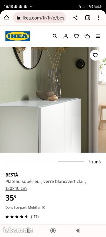 Plateau supérieur TV Ikea (image 2)
