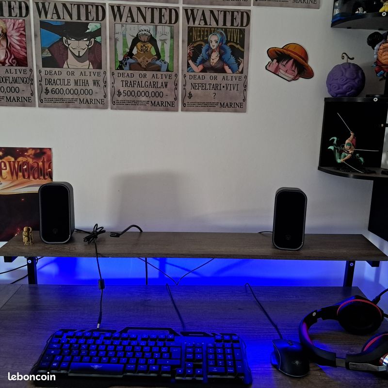 Bureau de gaming apparence chêne gris (image 8)