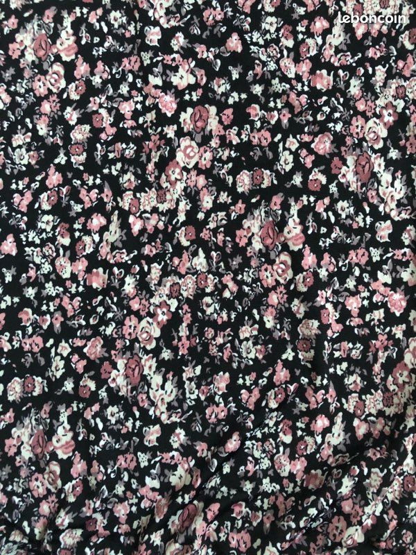 Tunique/débardeur ETAM Noir à Motifs Fleuris - Taille 50 (T50) - Occasion Très Bon état