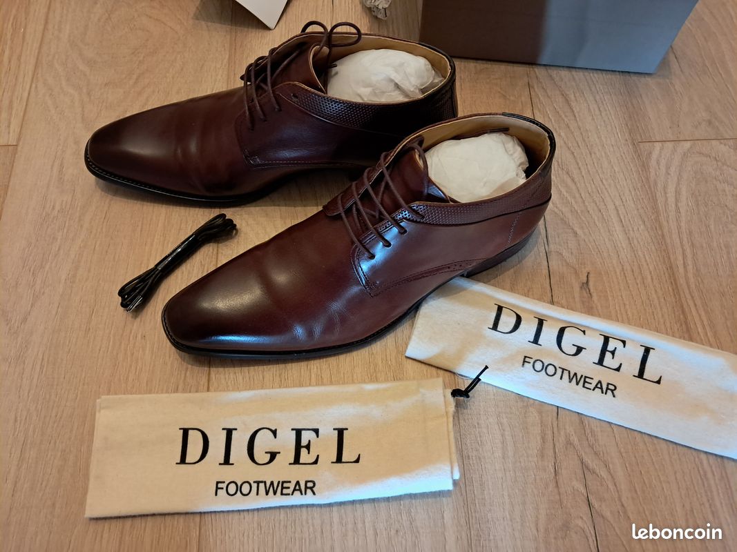 DIGEL Stan Chaussures D'Affaires Homme Marron - Pointure 46 - Cuir Confort & Élégance