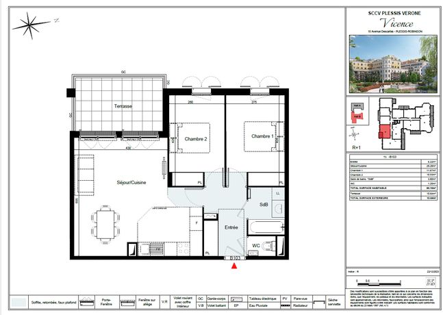 Appartement a louer le plessis-robinson - 3 pièce(s) - 63 m2 - Surfyn