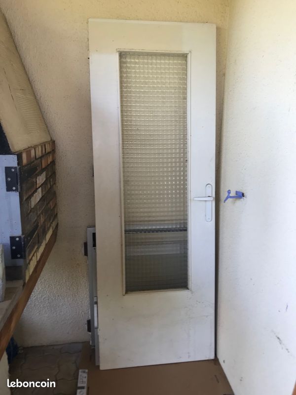 Porte intérieur vitrée opaque vintage (image 1)