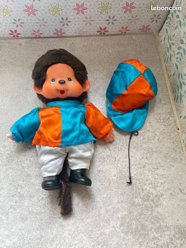 Peluche Vintage Kiki Sekiguchi Yeux Bleus, Fabriquée En France, édition Rare Ajena