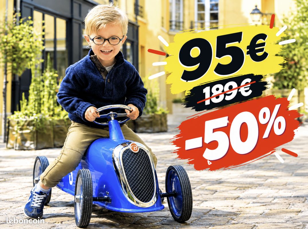 🚗 [Modèle d'expo] ➡️ Voiture porteur ➡️ BAGHERA ➡️ Rider ➡️ Bleu ➡️ [Haut de Gamme] (image 1)