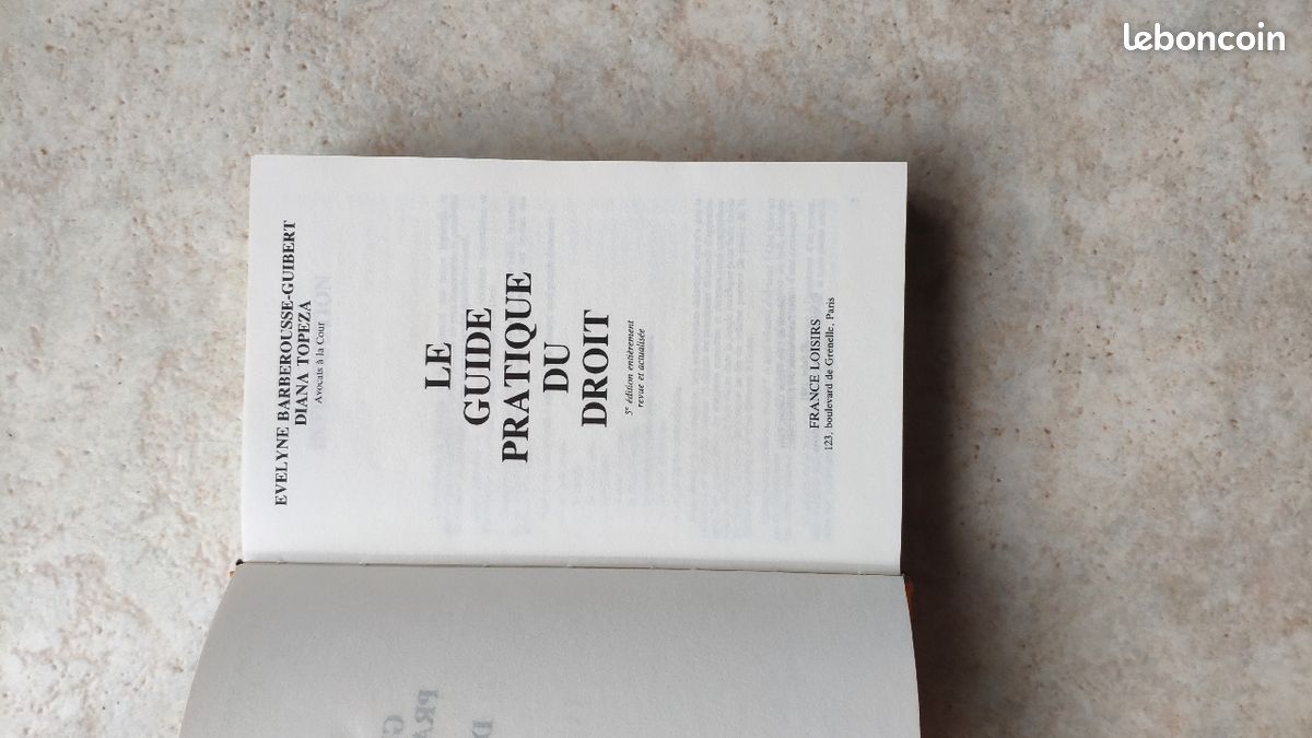 Livre France Loisirs : "le guide pratique du droit" (image 2)