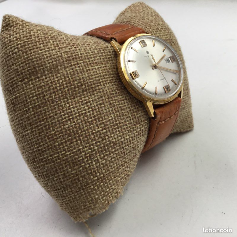 Montre Bracelet Homme LIP ELECTRONIC à Dateur - Plaqué Or, à Restaurer, Occasion